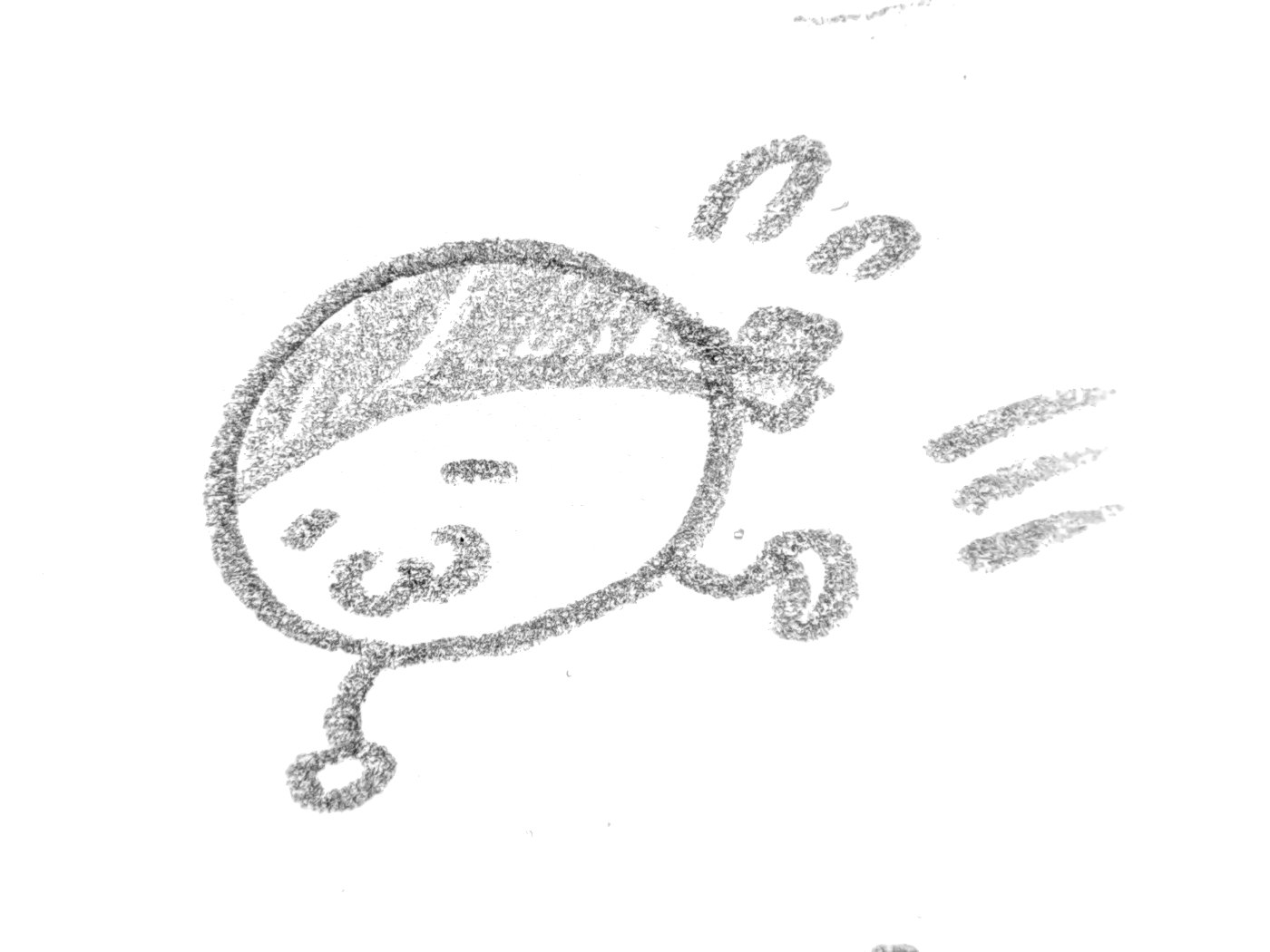 キレイにしたあと。紙だけ白くなり、鉛筆の線はそのまま